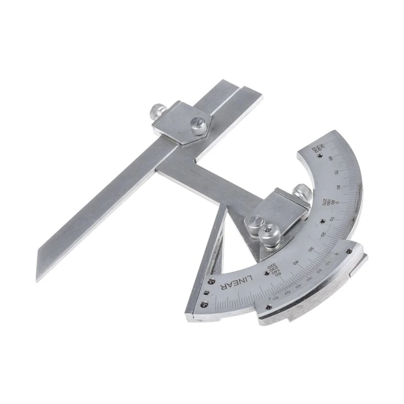 RS PRO Vernier Metric Bevel Protractor with 150 mm Stainless Steel Blade 235-7550