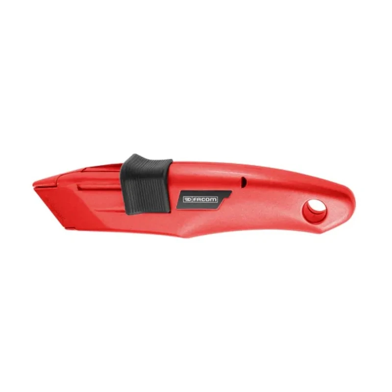 Facom Safety Knife with Auto-Retractable Blade, Zamak Handle, 176mm Overall Length 844.D