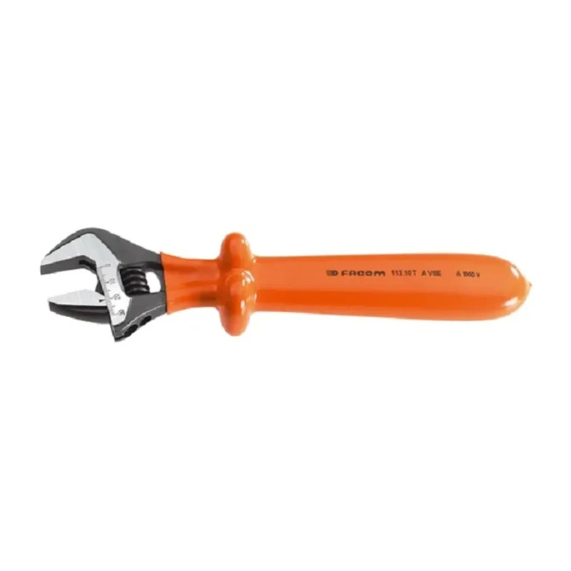 Facom Adjustable Spanner 34 mm Jaw Capacity 310 mm Length Insulated Handle 113.12TAVSE