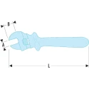 Facom Adjustable Spanner 34 mm Jaw Capacity 310 mm Length Insulated Handle 113.12TAVSE