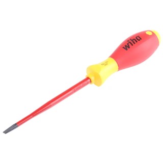 Wiha Insulated Screwdriver 125 mm Blade Bi-Material Handle Chrome Vanadium Steel 1000V VDE Approved 35391