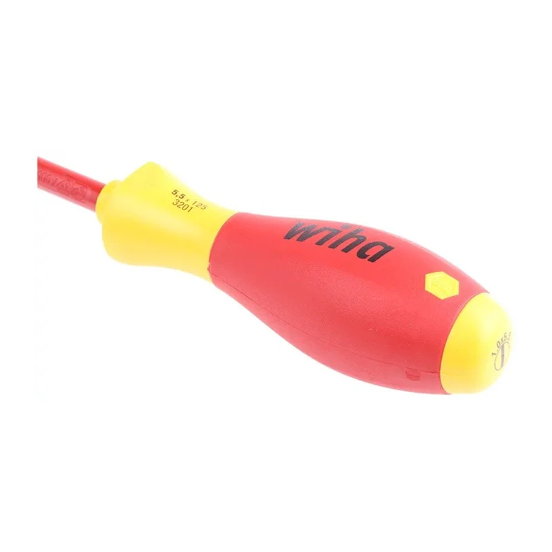 Wiha Insulated Screwdriver 125 mm Blade Bi-Material Handle Chrome Vanadium Steel 1000V VDE Approved 35391