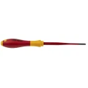 Wiha Insulated Screwdriver with 100 mm Blade, VDE/1000V Approved, 204 mm Overall Length Model 35446