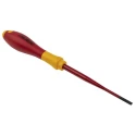 Wiha Insulated Screwdriver with 100 mm Blade, VDE/1000V Approved, 204 mm Overall Length Model 35446