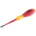 Wiha Insulated Screwdriver PZ1 Tip 80 mm Blade Bi-Material Handle VDE/1000V Approved 191mm Overall 35395