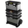 Stanley 2 Drawer Wheeled Roller Cabinet Tool Trolley Plastic 389mm x 389mm x 893mm 1-95-622