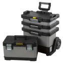 Stanley 2 Drawer Wheeled Roller Cabinet Tool Trolley Plastic 389mm x 389mm x 893mm 1-95-622