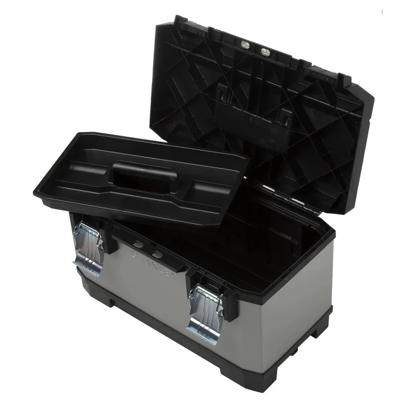 Stanley 2 Drawer Wheeled Roller Cabinet Tool Trolley Plastic 389mm x 389mm x 893mm 1-95-622