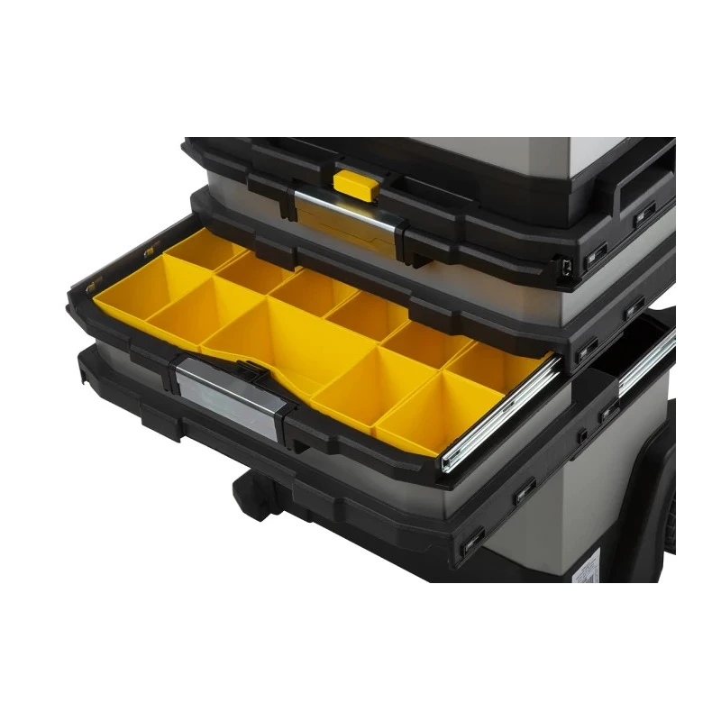Stanley 2 Drawer Wheeled Roller Cabinet Tool Trolley Plastic 389mm x 389mm x 893mm 1-95-622
