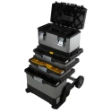 Stanley 2 Drawer Wheeled Roller Cabinet Tool Trolley Plastic 389mm x 389mm x 893mm 1-95-622