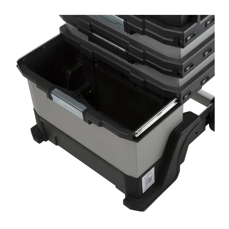 Stanley 2 Drawer Wheeled Roller Cabinet Tool Trolley Plastic 389mm x 389mm x 893mm 1-95-622