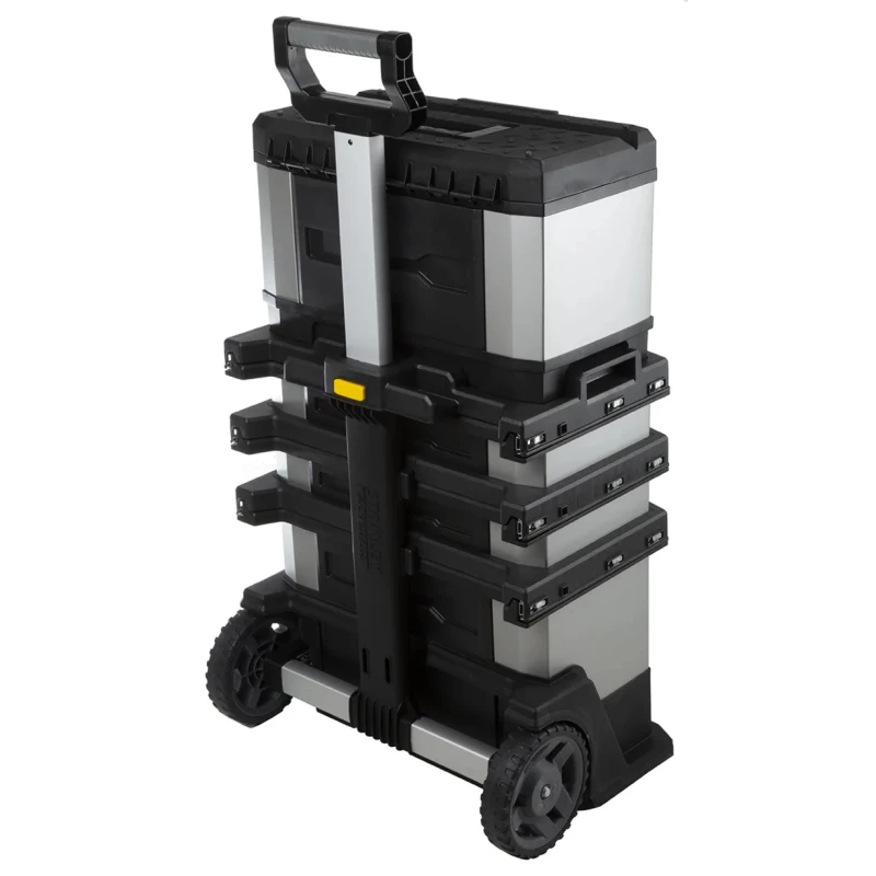 Stanley 2 Drawer Wheeled Roller Cabinet Tool Trolley Plastic 389mm x 389mm x 893mm 1-95-622