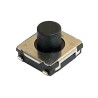 Panasonic Black Tactile Switch Push Plate Surface Mount 2.5 mm Actuator, SPST 20mA 250 V AC EVPBT6C4A000