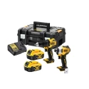DeWALT 18V Cordless Brushless Impact Driver and Hammer Drill Power Tool Kit DCK2062M2T-QW