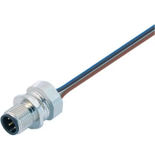 binder Male 4 Way M12 to Unterminated Free End Sensor Actuator Cable 200mm 250V IP68 09-3431-22-04
