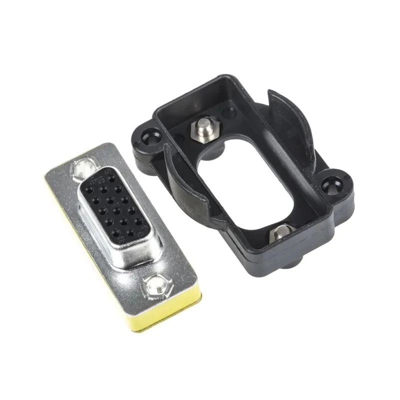 Switchcraft D-Sub Adapter 15-Way Female to Female Panel Mount Straight Coupling Style Thumb Screw Brass Contacts EHHD15FFB