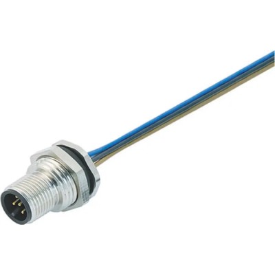 binder Male 8 way M12 to Unterminated Free End Sensor Actuator Cable 200mm 60V Polyamide Jacket IP68 09-3481-679-08