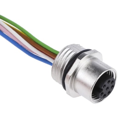 binder Female 8 way M12 to Unterminated Free End Sensor Actuator Cable 200 mm 60V IP68 09-3482-00-08