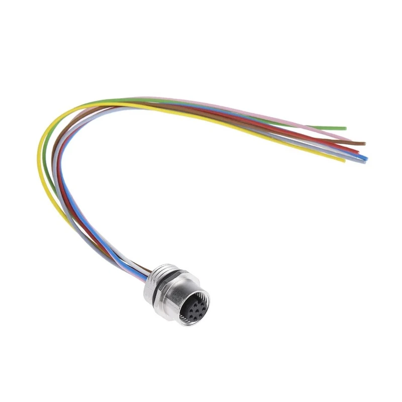 binder Female 8 way M12 to Unterminated Free End Sensor Actuator Cable 200 mm 60V IP68 09-3482-00-08