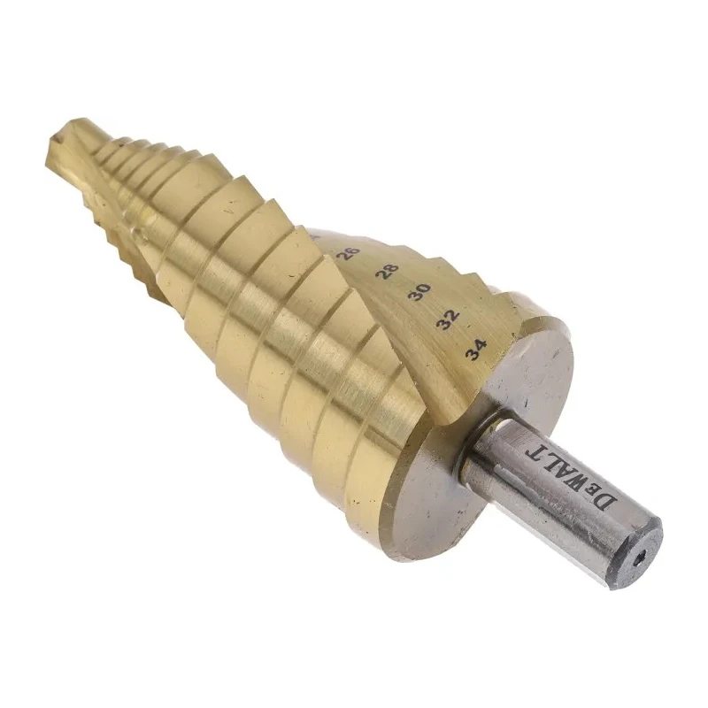 DeWALT High Speed Steel 20 to 34 mm Titanium Finish Hex Shank Drill Bit 6.35mm 388.62mm DT5031-QZ