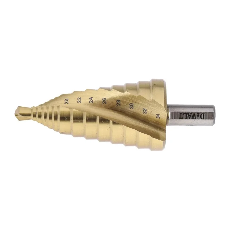 DeWALT High Speed Steel 20 to 34 mm Titanium Finish Hex Shank Drill Bit 6.35mm 388.62mm DT5031-QZ