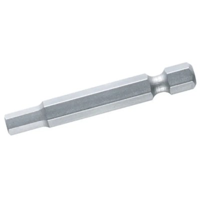 Wiha Hex Screwdriver Bit, 3 mm Size, 6.35 mm Hex Drive, 50 mm Overall Length, Chrome Vanadium Steel 04194