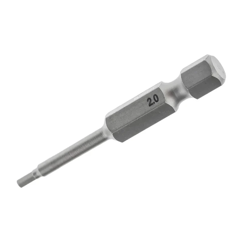 Wiha Hex Screwdriver Bit 6.35 mm Drive Size, 2 mm Tip Size, Chrome Vanadium Steel, 50 mm Overall Length 05302