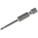 Wiha Hex Screwdriver Bit 6.35 mm Drive Size, 2 mm Tip Size, Chrome Vanadium Steel, 50 mm Overall Length 05302