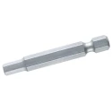 Wiha Hex Screwdriver Bit, 6.35 mm Drive Size, Hex 4 Size, Chrome Vanadium Steel, 50 mm Length 04195
