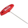 Wiha T Metric Hex Key, Hex Size 2.5 mm, Nickel Plated Chrome Vanadium Steel, Long Arm 126mm Length 00906