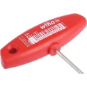 Wiha T Metric Hex Key, Hex Size 2.5 mm, Nickel Plated Chrome Vanadium Steel, Long Arm 126mm Length 00906