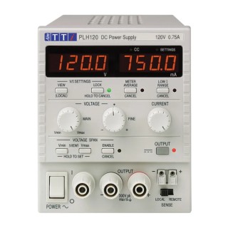 Aim-TTi Digital Bench Power Supply, 1 Output, 0 V AC to 120 V AC, 90 W Power, 750 mA Max Current PLH120
