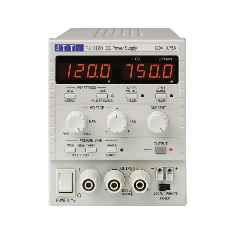 Aim-TTi Digital Bench Power Supply, 1 Output, 0 V AC to 120 V AC, 90 W Power, 750 mA Max Current PLH120