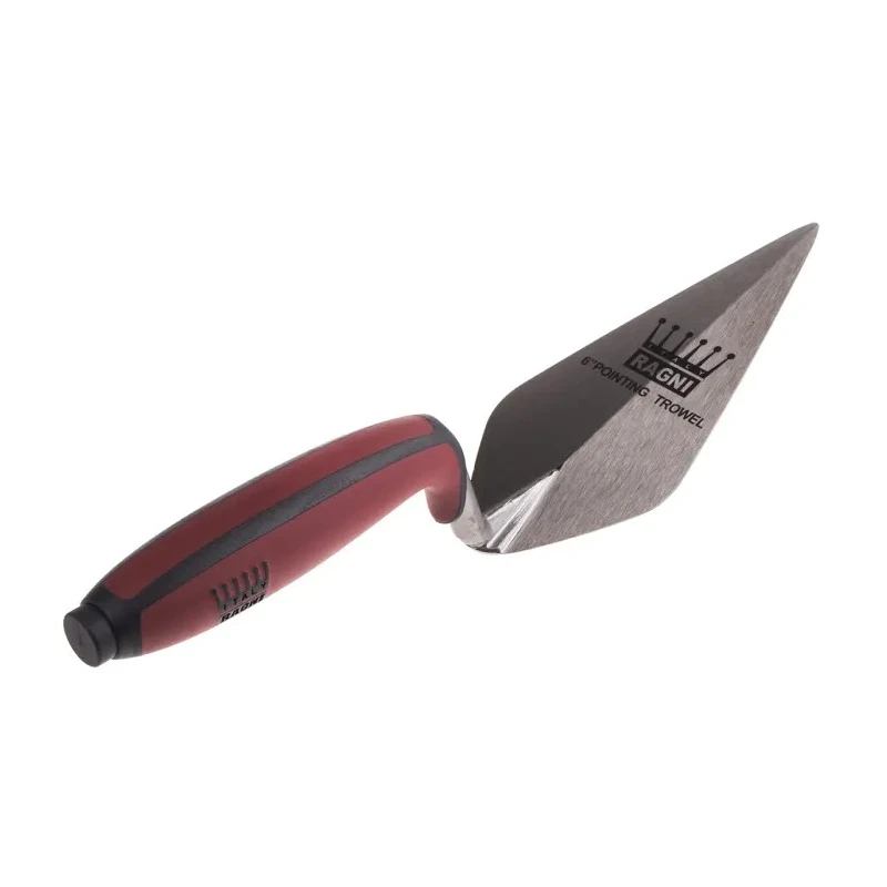 NWS Carbon Steel Pointing Trowel with 152 mm Blade Soft Grip Wooden Handle R160SG
