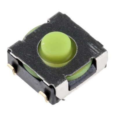 Omron IP67 Green Tactile Switch SPST 50mA 24 V dc Through Hole 