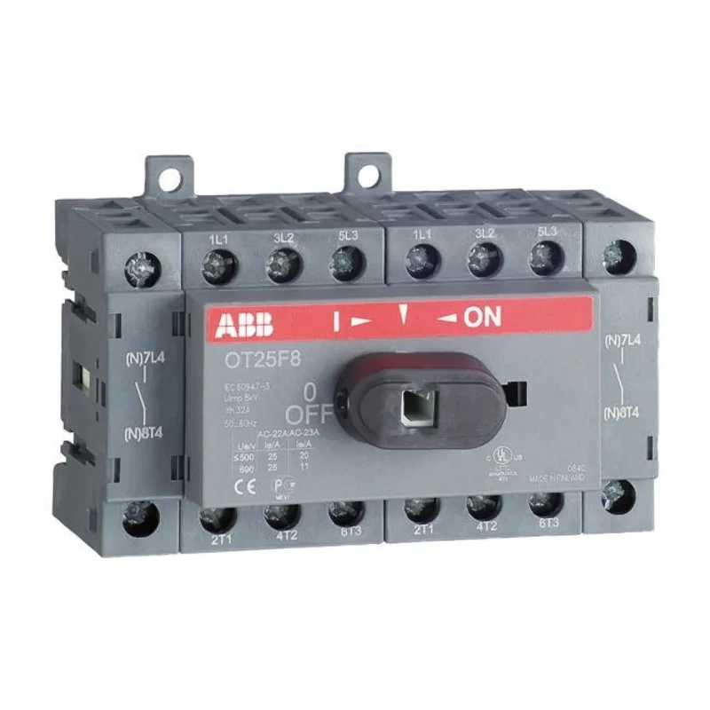 ABB 8-Pole Base Mount Isolator Switch 690V AC 16A 75 kW IP20 OT16F8 1SCA104836R1001