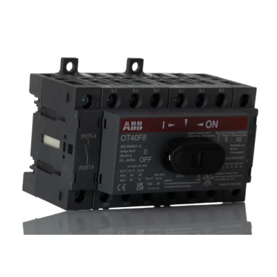 ABB 8-Pole Base Isolator Switch IP20 40A 75 kW OT40F8 1SCA104938R1001