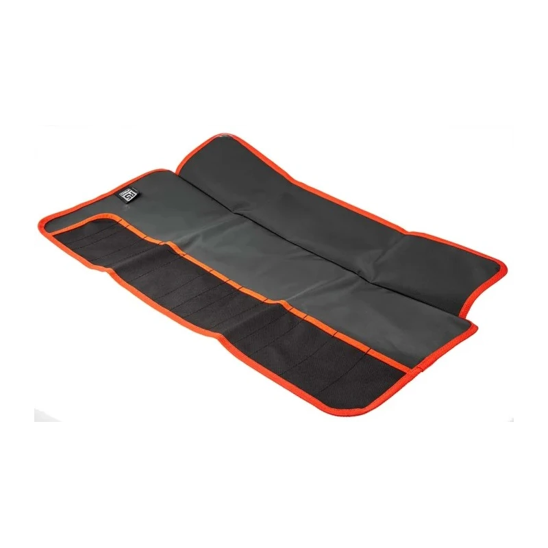 RS PRO Black Polyester Tool Roll 650 mm x 270 mm with 14 Pockets 707-7271