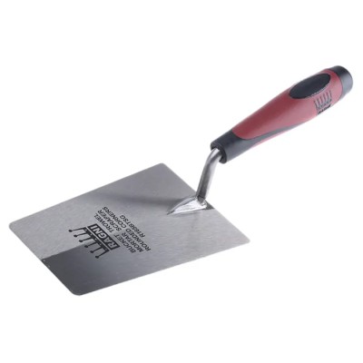 Ragni Pointing Bucket Trowel with Carbon Steel 165 mm Blade, Comfort Grip Wooden Handle R165BTSG