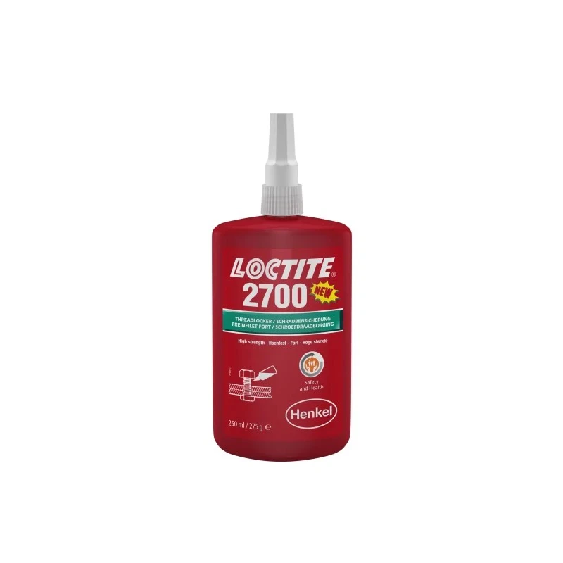 Loctite 2700 High-Strength Green Threadlocking Adhesive 250 ml Bottle 24 h Cure Time 1948761