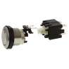 Schurter Illuminated Push Button Switch Latching Panel Mount, 19 mm Cutout, DPDT, Green LED, IP00 IP64 1241.6823.1122000