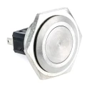 Bulgin Stainless Steel Vandal Resistant Push Button Switch Momentary SPST Flush Actuator Panel Mount IP66 25.8 mm MP0027