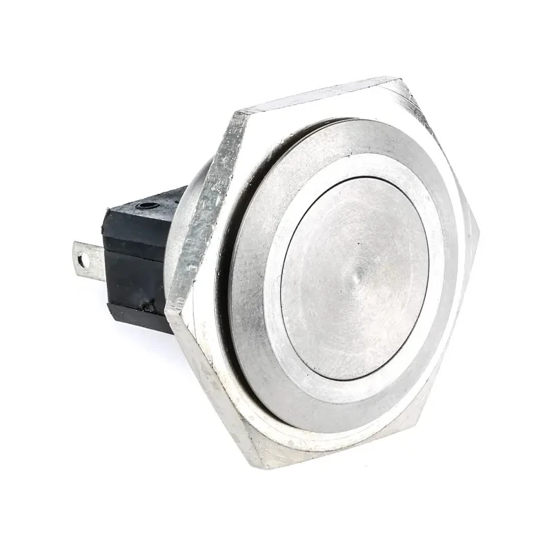 Bulgin Stainless Steel Vandal Resistant Push Button Switch Momentary SPST Flush Actuator Panel Mount IP66 25.8 mm MP0027