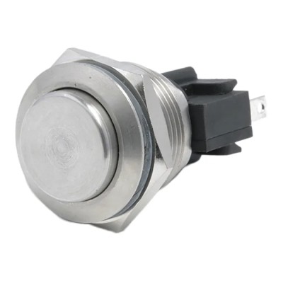 Bulgin Push Button Switch, Momentary Operation, Panel Mount, 19.2 mm Cutout, SPST Contact, IP66 Rated MP0031/2