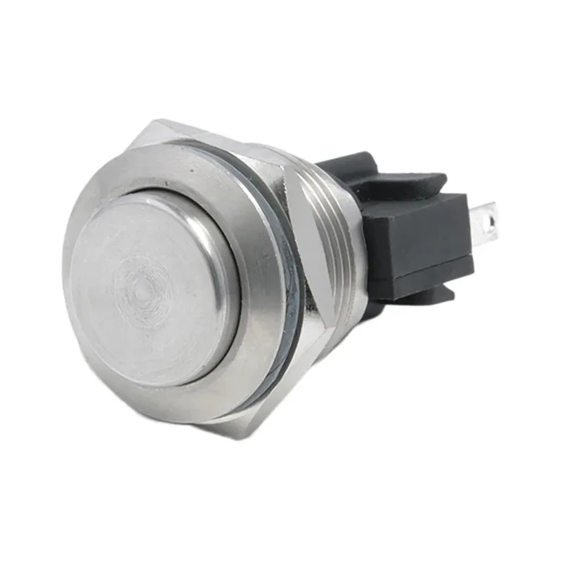 Bulgin Stainless Steel Vandal Resistant Push Button Switch Momentary SPST Panel Mount 19.2 mm Cutout IP66 MP0031/2