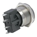 Bulgin Push Button Switch, Momentary Operation, Panel Mount, 19.2 mm Cutout, SPST Contact, IP66 Rated MP0031/2