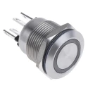 Bulgin Illuminated Momentary Push Button Switch Panel Mount 19.2 mm Cutout SPST Green Red LED IP66 24V MPI002