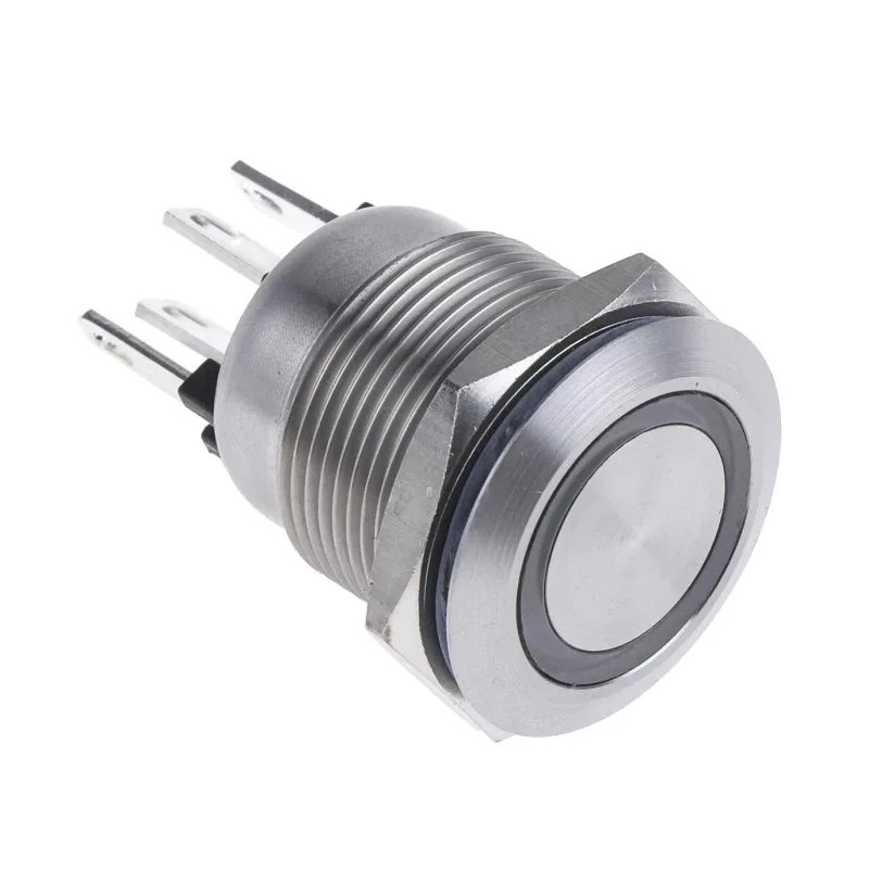 Bulgin Illuminated Momentary Push Button Switch Panel Mount 19.2 mm Cutout SPST Green Red LED IP66 24V MPI002