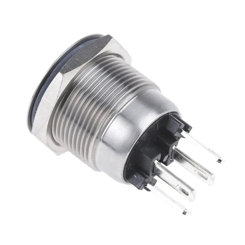 Bulgin Illuminated Momentary Push Button Switch Panel Mount 19.2 mm Cutout SPST Green Red LED IP66 24V MPI002