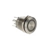 Bulgin MPI002 Series Illuminated Push Button Switch Momentary Panel Mount 19.2 mm Cutout SPST Green and Blue LED IP66 24V